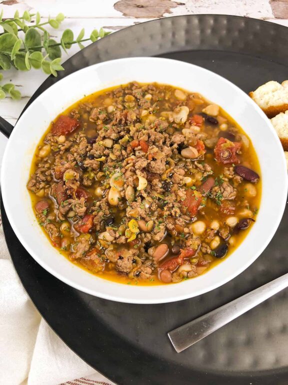 3 Ingredient 15 Bean Soup with Sausage