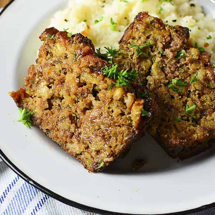 Easy to make 4 Ingredient Stove top meatloaf.