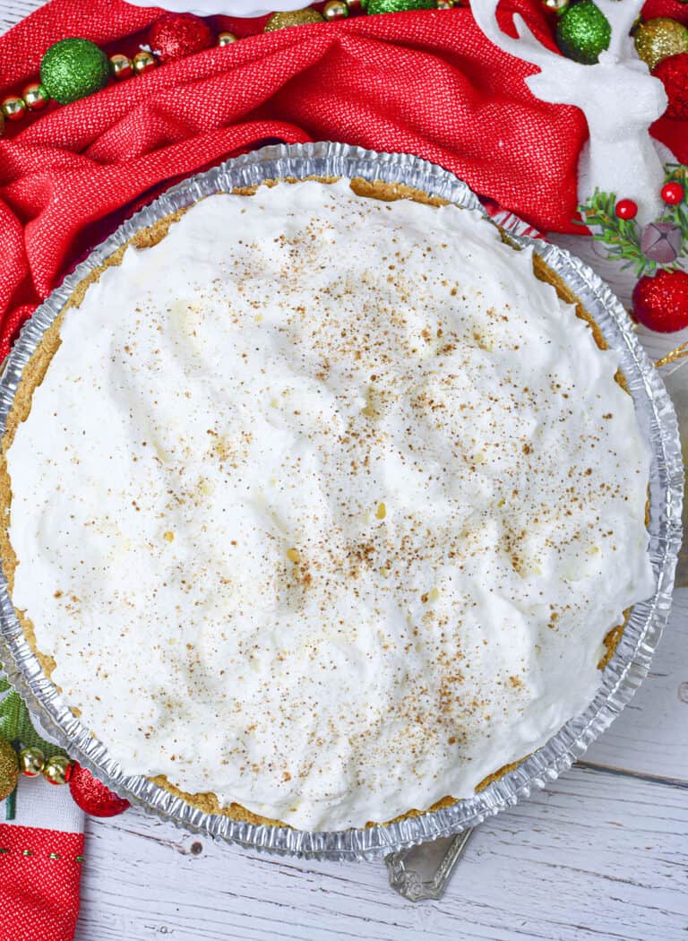 5 Ingredient No Bake Eggnog Pie EazyGrub