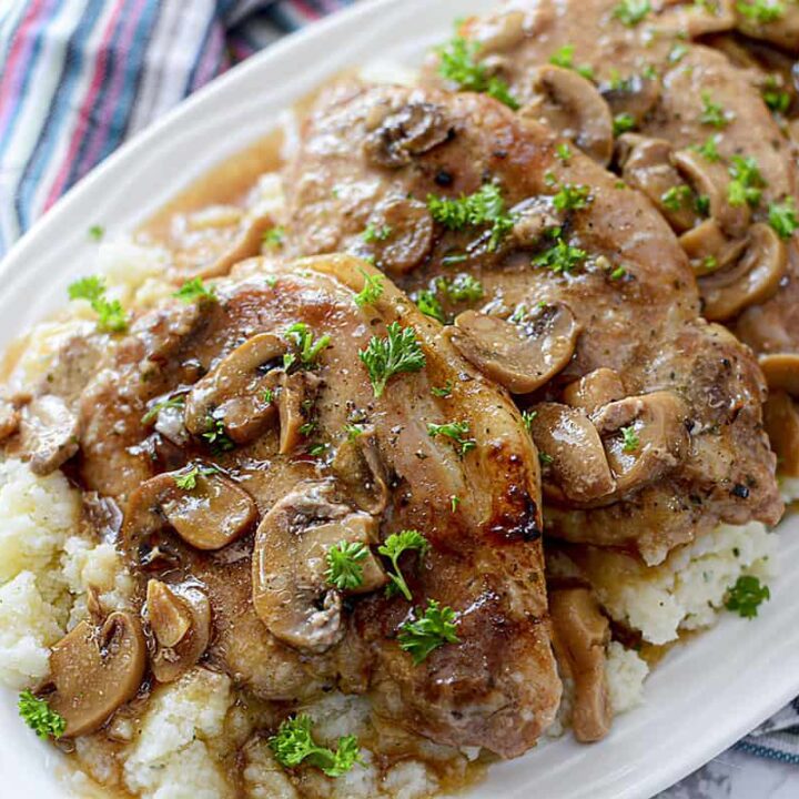 3 Ingredient Pork Chops in the slow cooker.