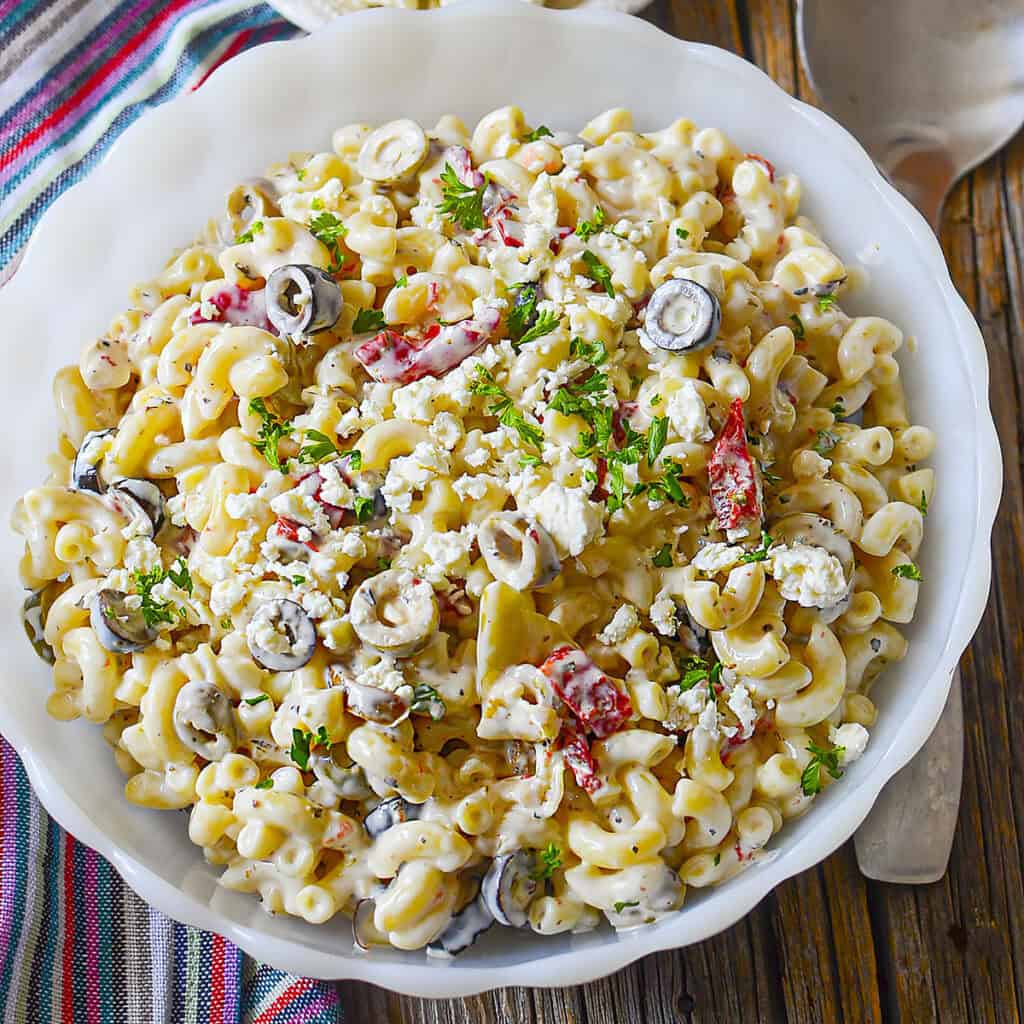 Greek Pasta Salad Square Image