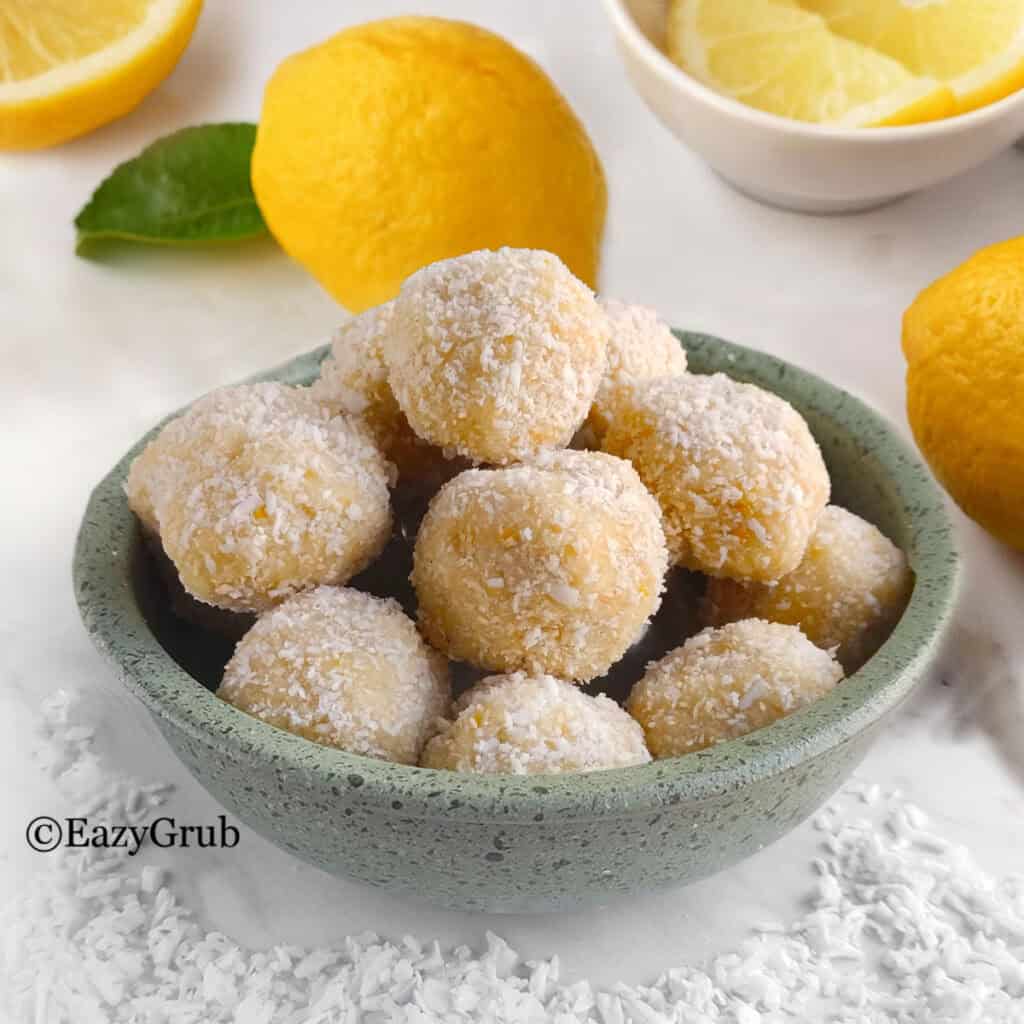 Lemon bliss balls square image.