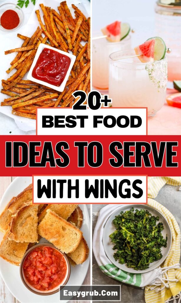 Pinterest Pin for what to serve with wing