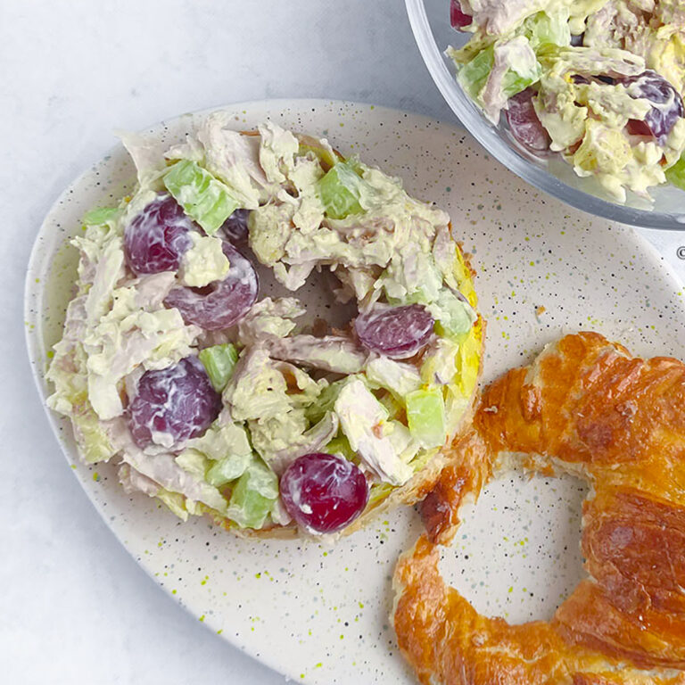 4-ingredient chicken salad square image.